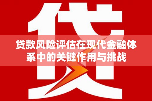 兴和贷款风险评估在现代金融体系中的关键作用与挑战