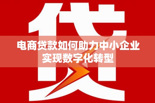 兴和电商贷款如何助力中小企业实现数字化转型