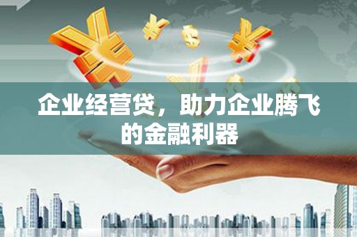兴和企业经营贷，助力企业腾飞的金融利器