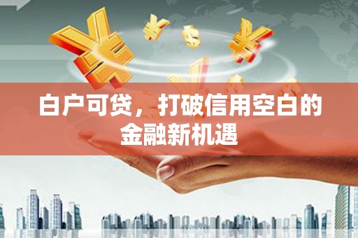 兴和白户可贷，打破信用空白的金融新机遇