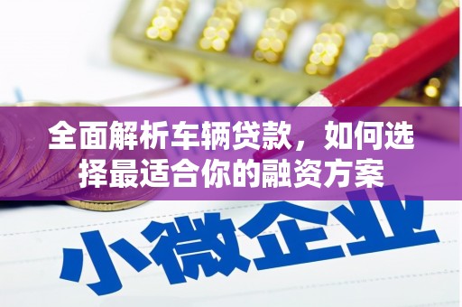 兴和全面解析车辆贷款，如何选择最适合你的融资方案