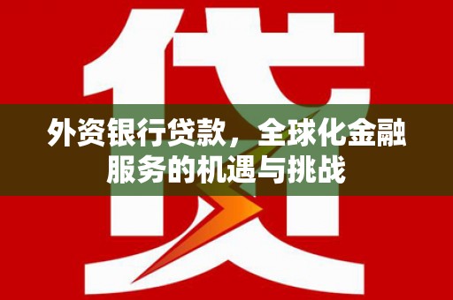 兴和外资银行贷款，全球化金融服务的机遇与挑战